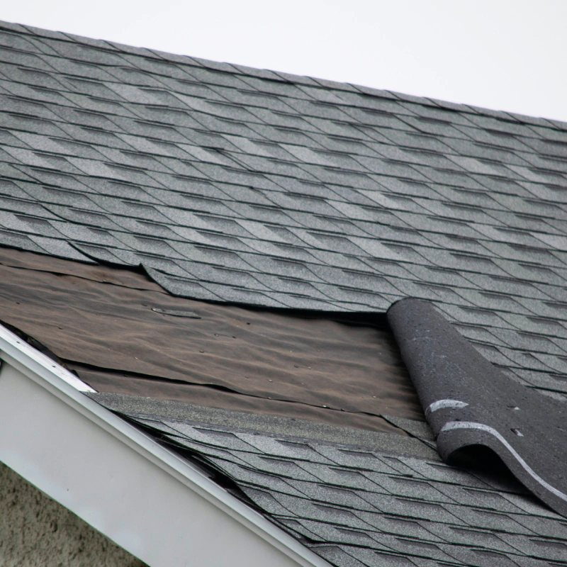 service roof storm damage repair work